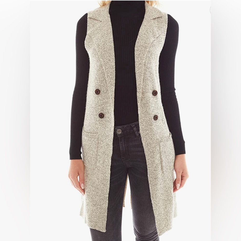 Love Tree Women's Sleeveless Open Front Long Vest